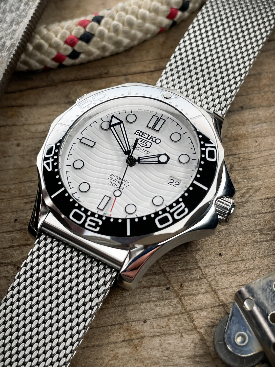Seiko Mod Seamaster White NH35 Automático