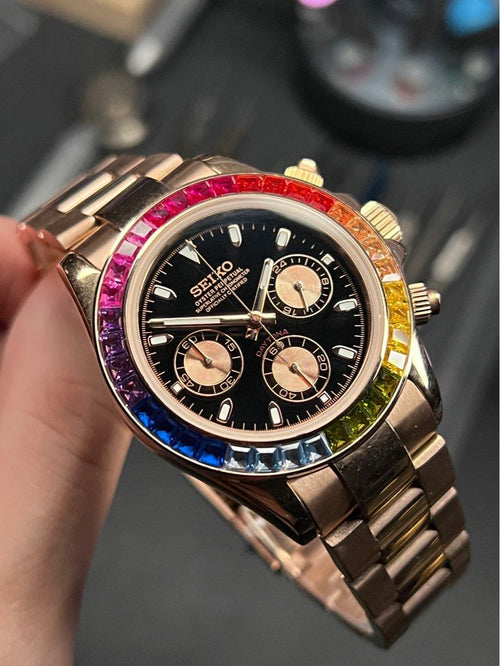 Seiko Mod Daytona Rainbow VK63 MecaQuartz