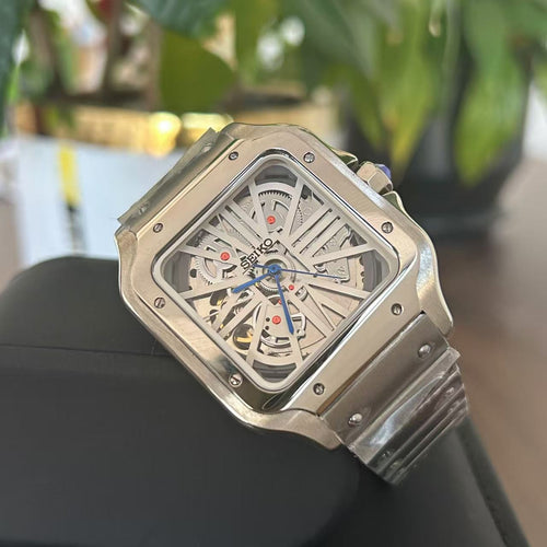Seiko Mod Santos Skeleton NH38