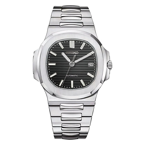 Seiko Mod Nautilus Black NH35 Automático