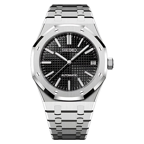 Seiko Mod Royal Oak Black NH35 Automático
