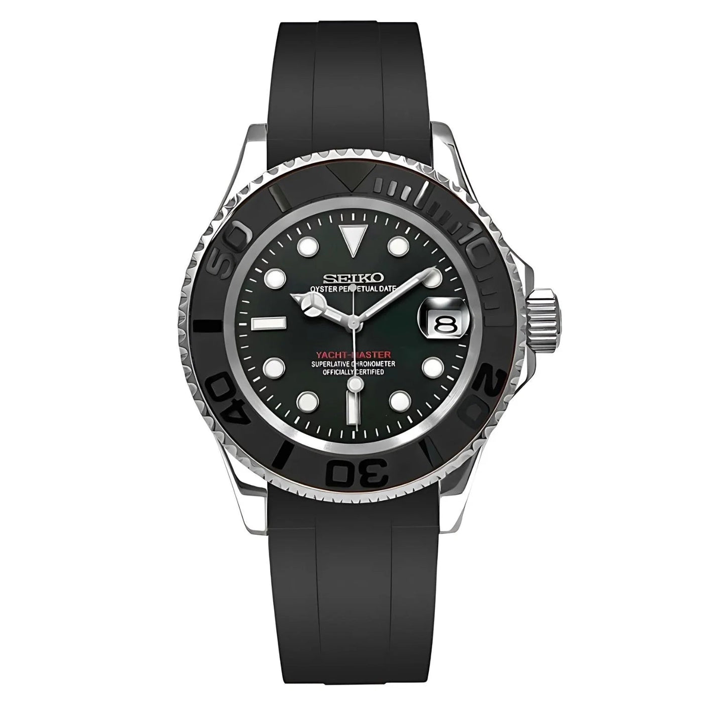 Seiko Mod Yacht-Master Black NH35 Automático