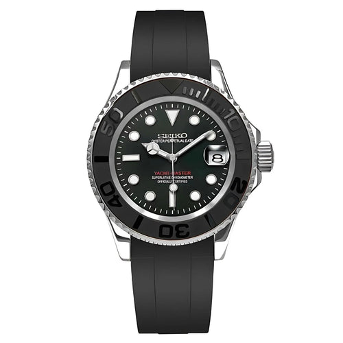 Seiko Mod Yacht-Master Black NH35 Automático