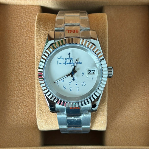 Seiko Mod Datejust Who Cares I'm Already Late NH35 Automático