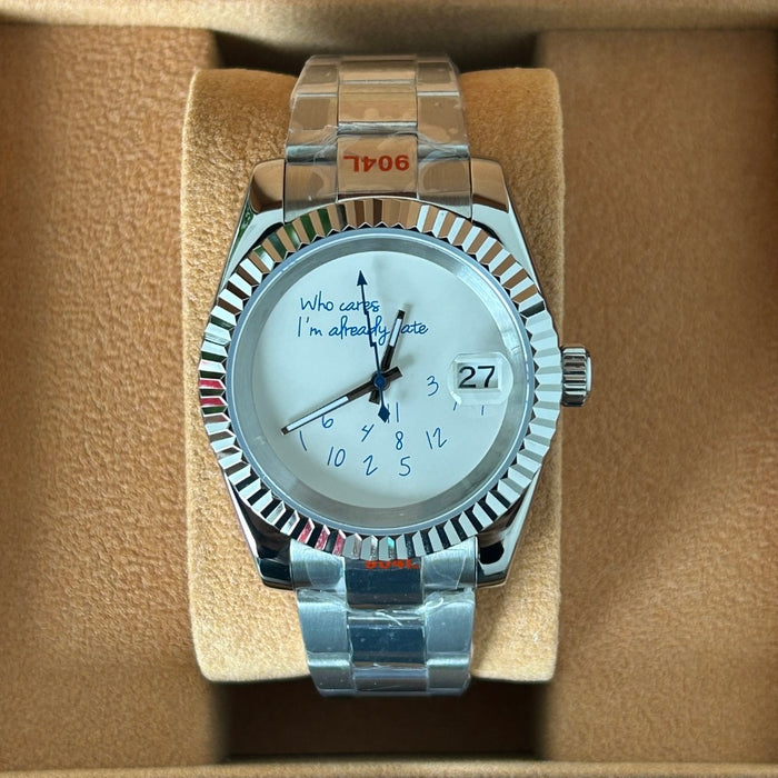 Seiko Mod Datejust Who Cares I'm Already Late NH35 Automatic