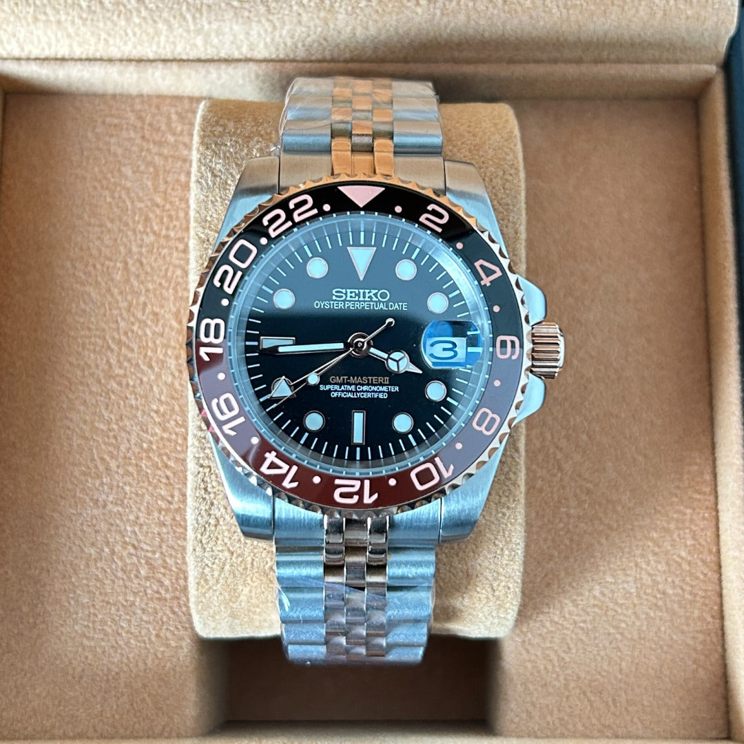 Seiko Mod GMT Rootbeer NH34 GMT