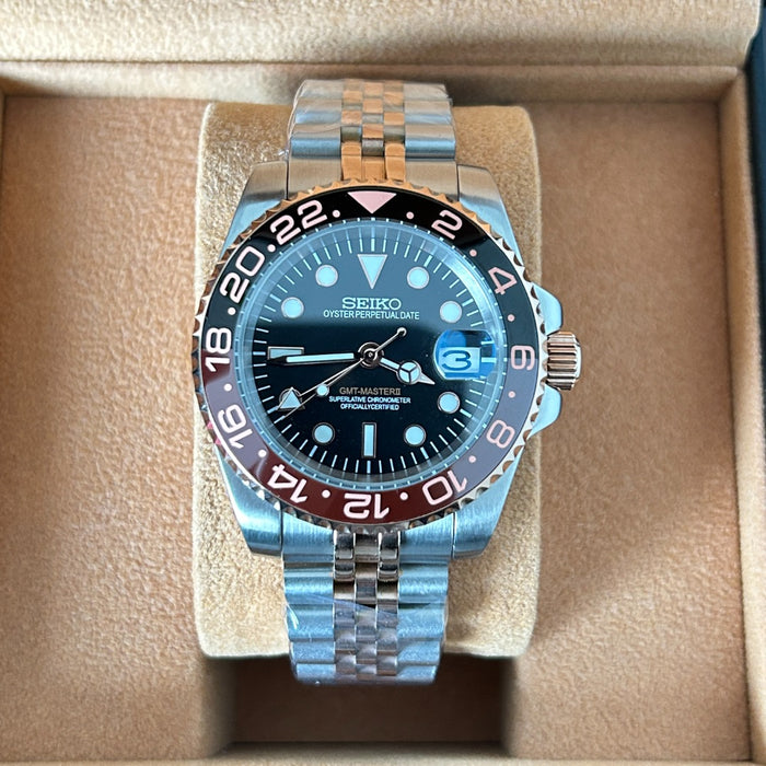 Seiko Mod GMT Rootbeer NH34 GMT