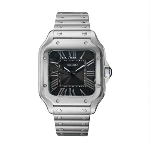 Seiko Mod Santos Black NH35 Automático