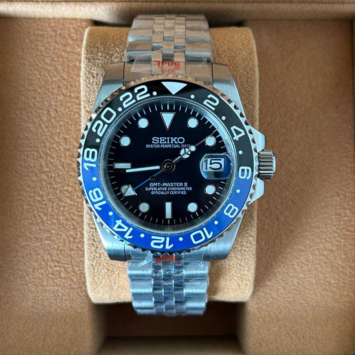 Seiko Mod GMT Batman NH34 GMT