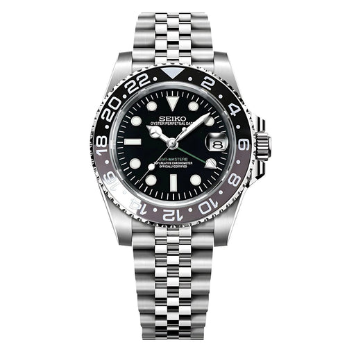 Seiko Mod GMT Bruce Wayne NH34 GMT