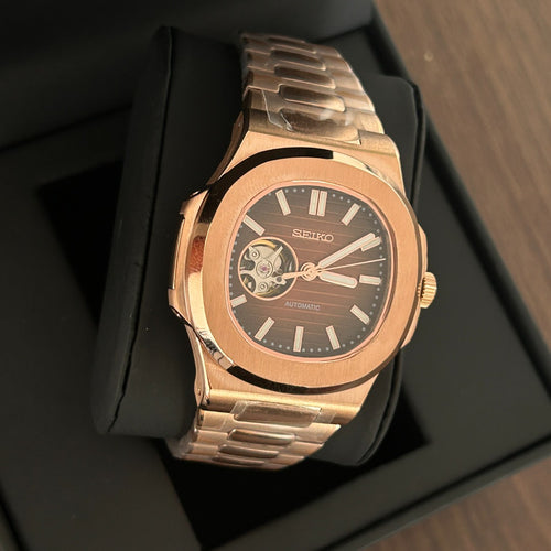 Seiko Mod Nautilus Chocolate NH35 Automatic
