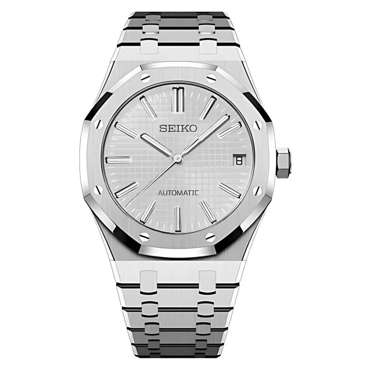 Seiko Mod Royal Oak White NH35 Automático
