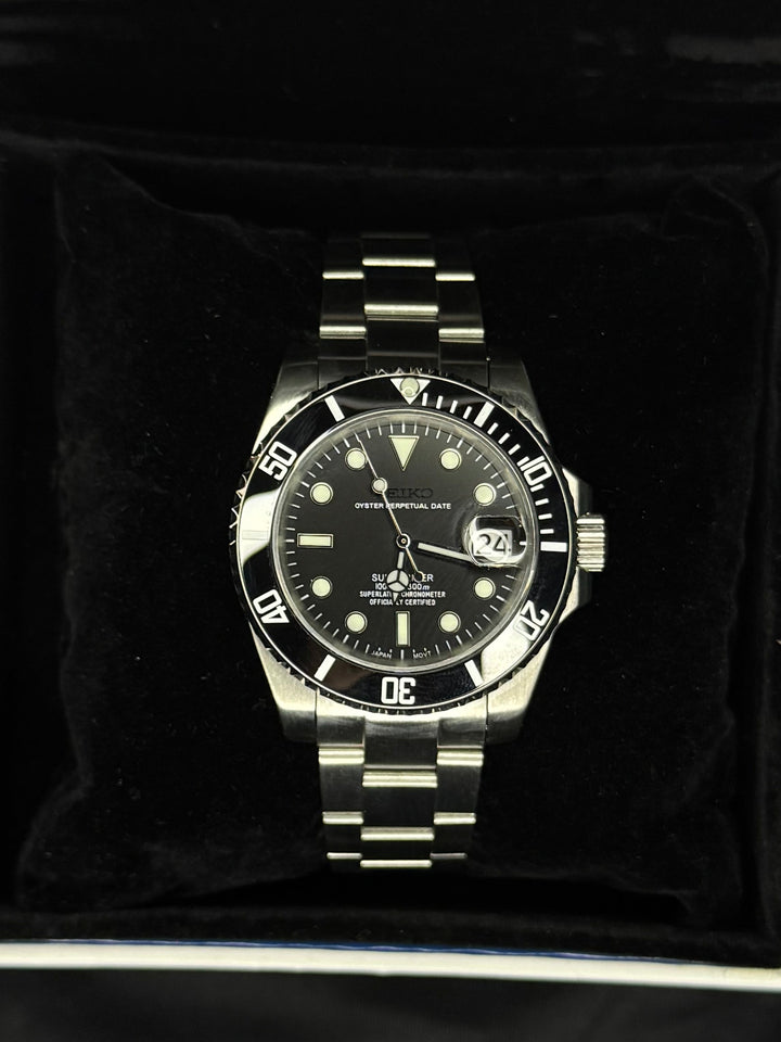 Seiko Mod Submariner Black NH35 Automático