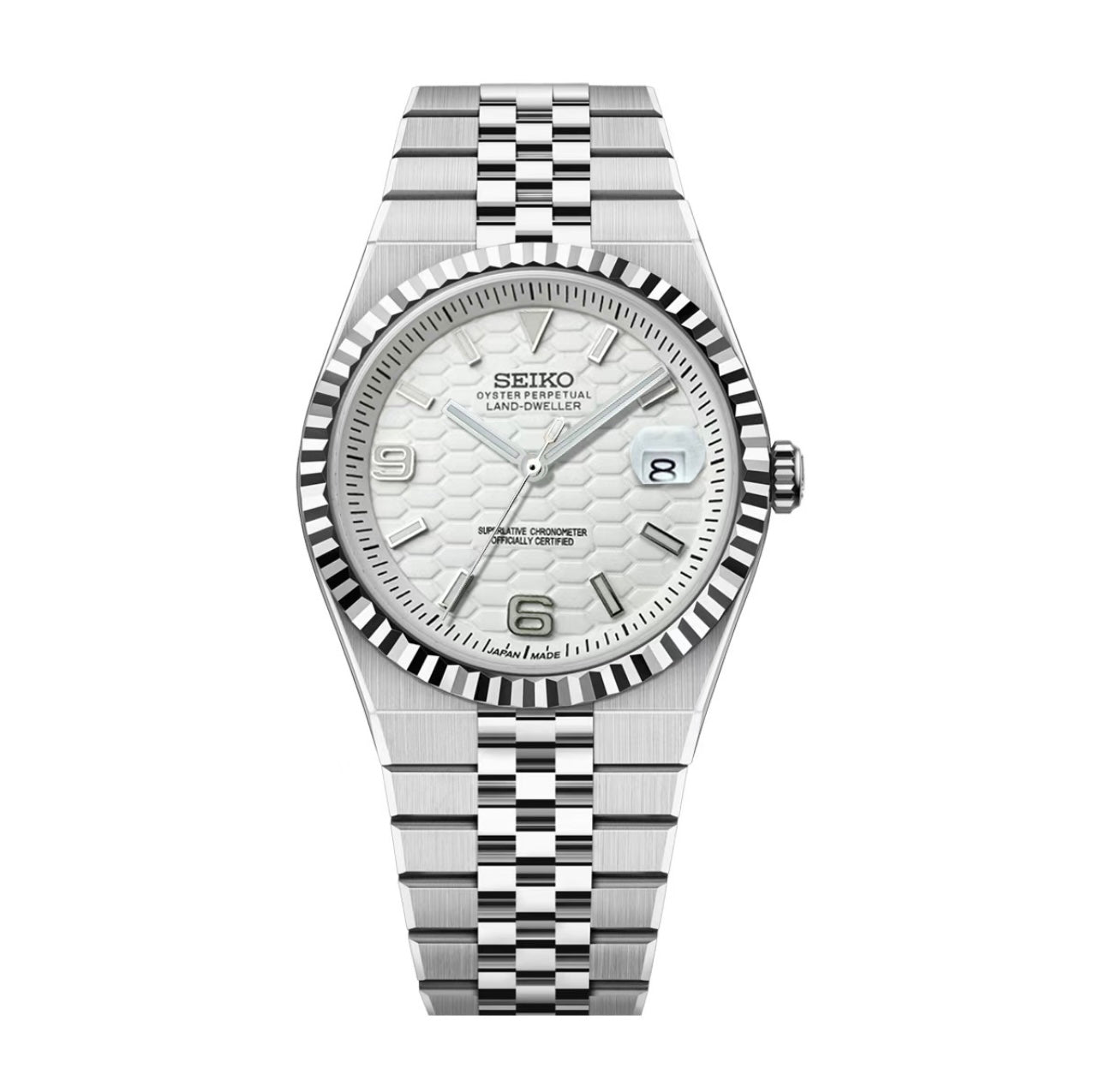 Seiko Mod Datejust Land-Dweller NH35 Automático