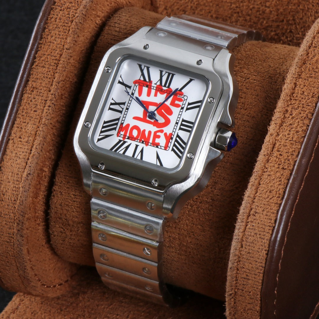 Seiko Mod Santos Time Is Money NH35 Automático