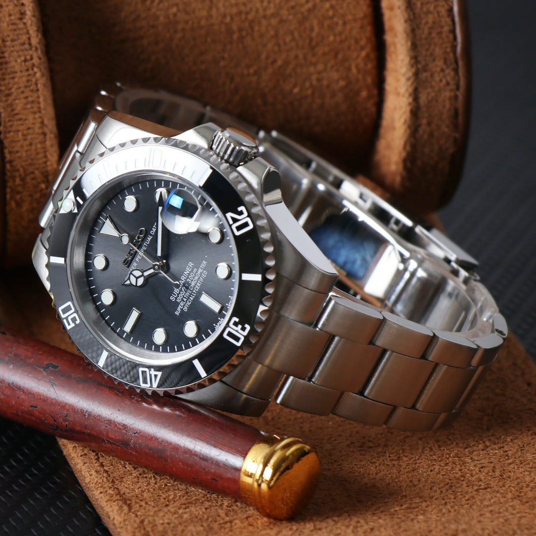 Seiko Mod Submariner Black NH35 Automatic