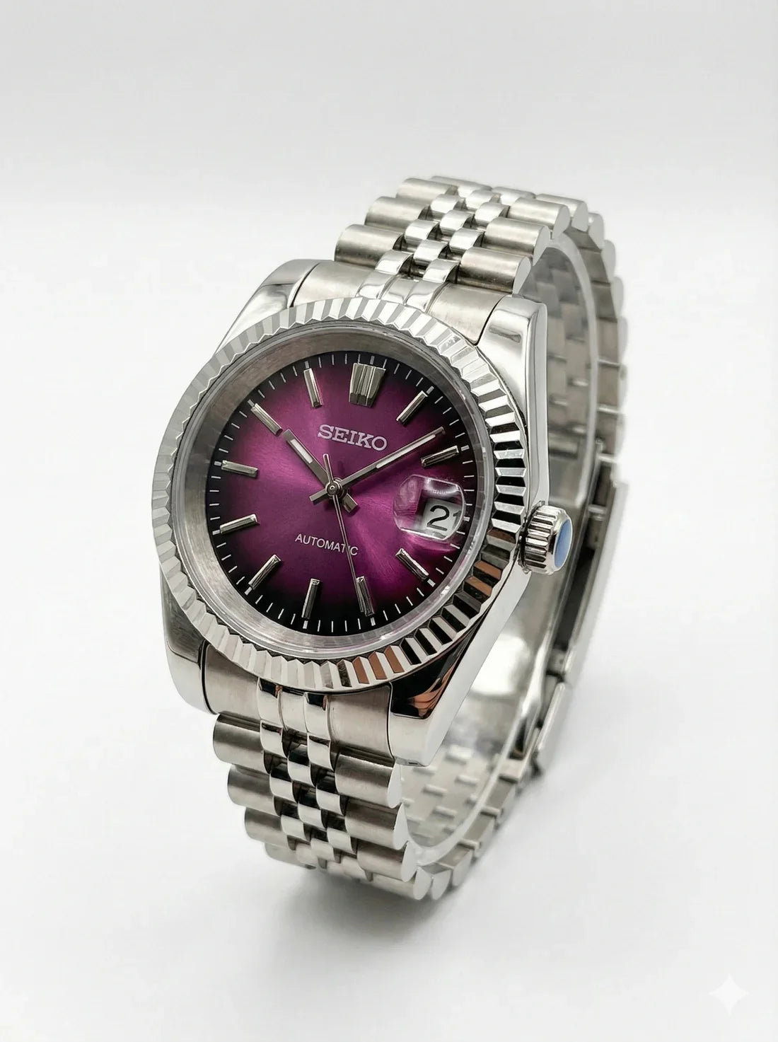 Seiko Mod Datejust Purple NH35 Automático