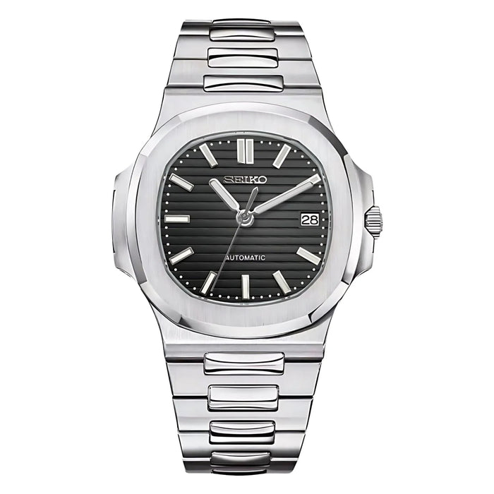 Seiko Mod Nautilus Black NH35 Automatic