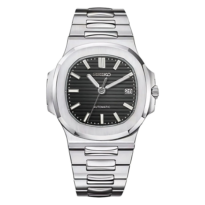 Seiko Mod Nautilus Black NH35 Automático