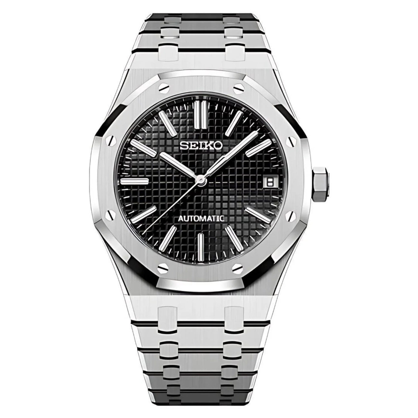 Seiko Mod Royal Oak Black NH35 Automático