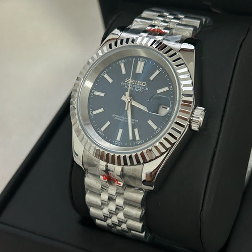 Seiko Mod Datejust Blue NH35 Automático