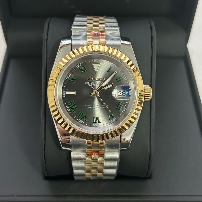 Seiko Mod Datejust Two Tone Wimbledon NH35 Automatic