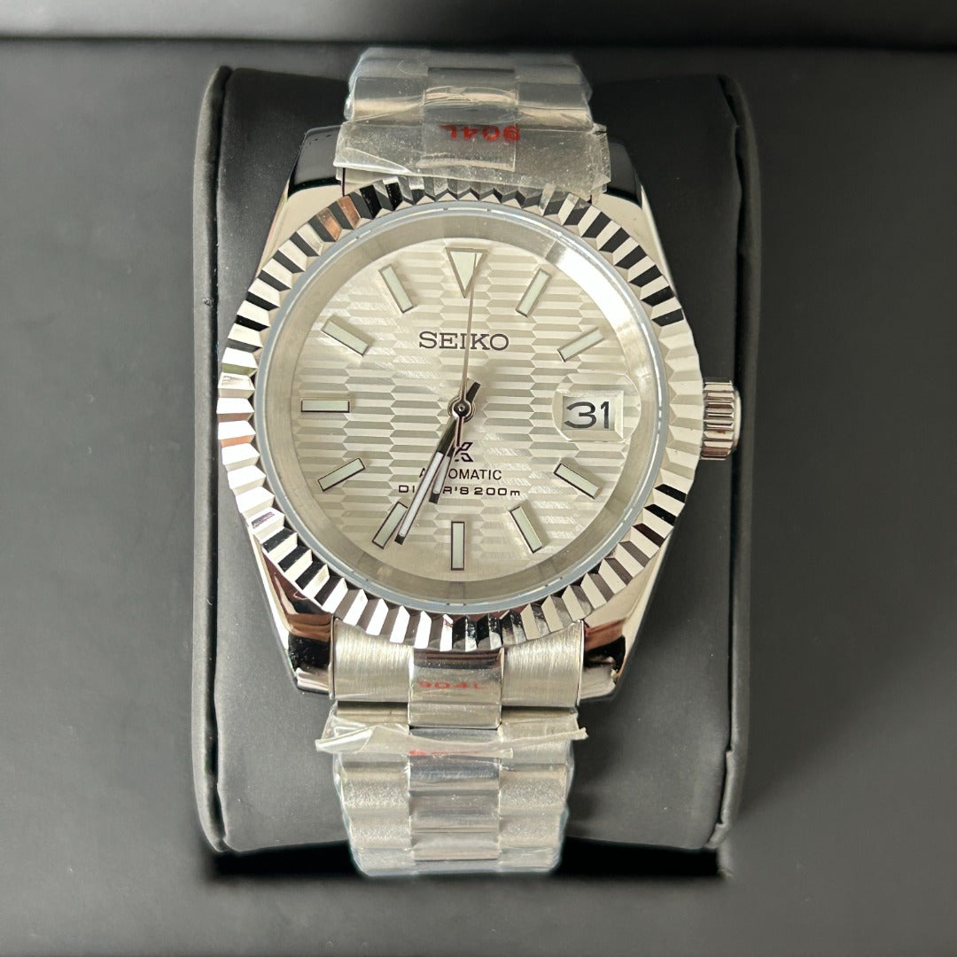 Seiko Mod Datejust White NH35 Automático