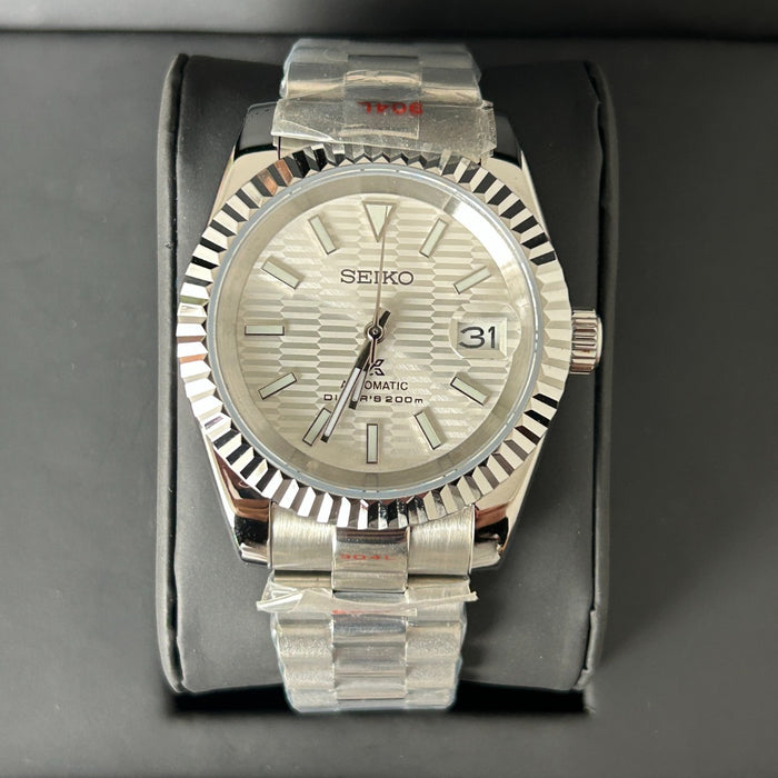 Seiko Mod Datejust White NH35 Automatic