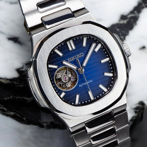 Seiko Mod Nautilus Blue NH38 Automático