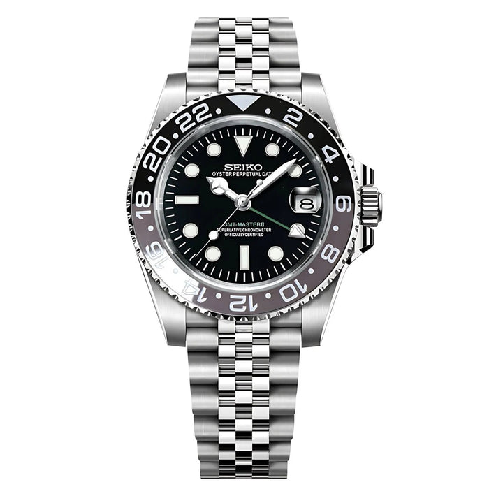 Seiko Mod GMT Bruce Wayne NH34 GMT