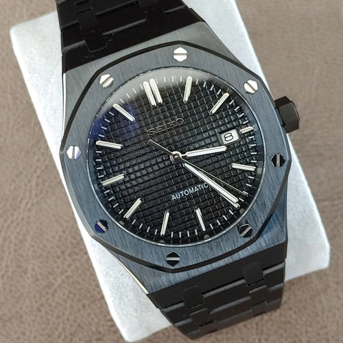 Seiko Mod Royal Oak Full Black NH35 Automático