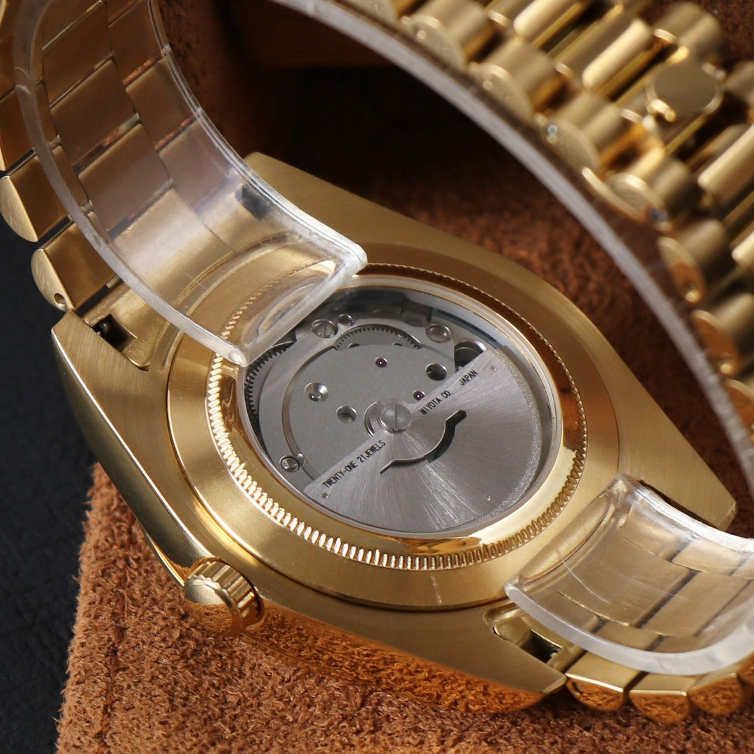 Seiko Mod Day-Date Black Gold movimiento automático