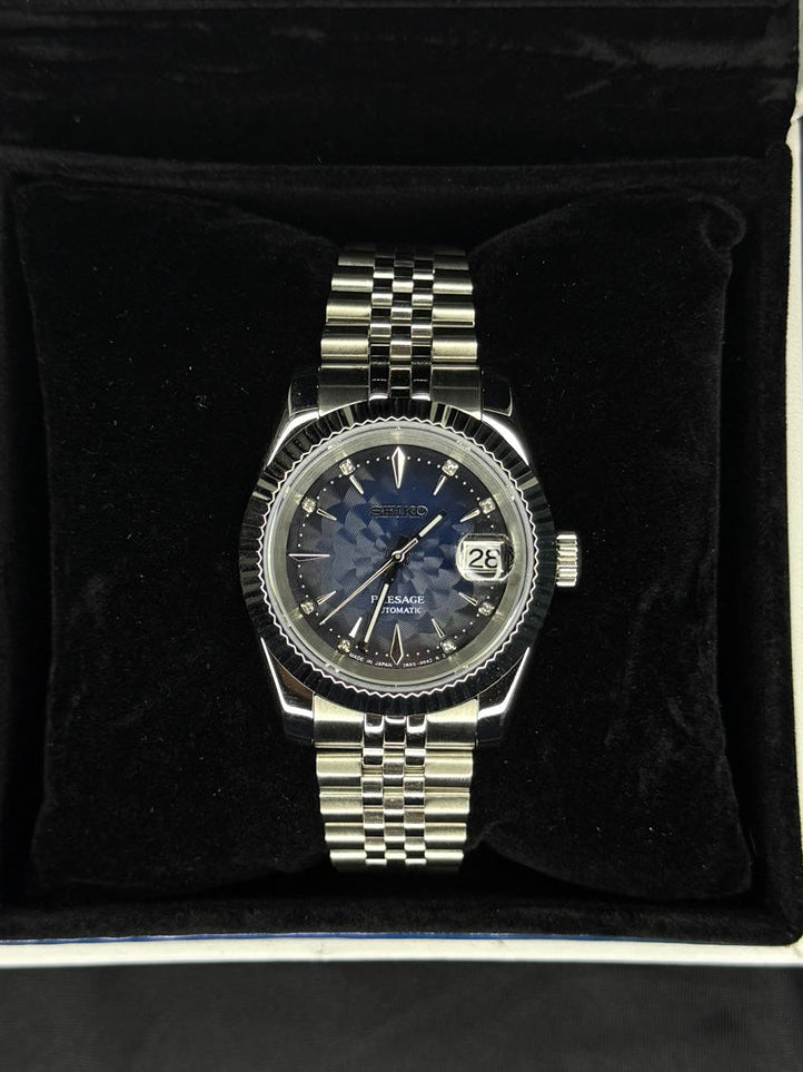 Seiko Mod Datejust Presage Blue NH35 Automático