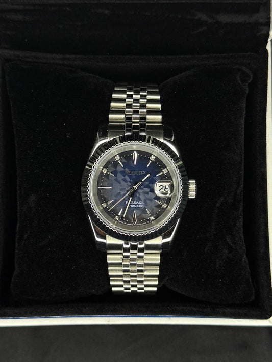 Seiko Mod Datejust Presage Blue NH35 Automático