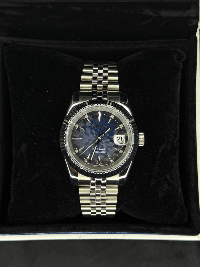Seiko Mod Datejust Presage Blue NH35 Automático