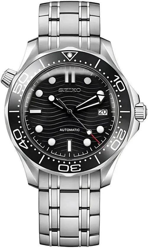 Seiko Mod Diver Black Wave NH35 Automático