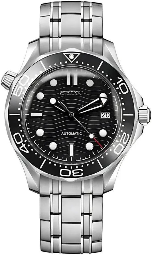 Seiko Mod Diver Black Wave NH35 Automático