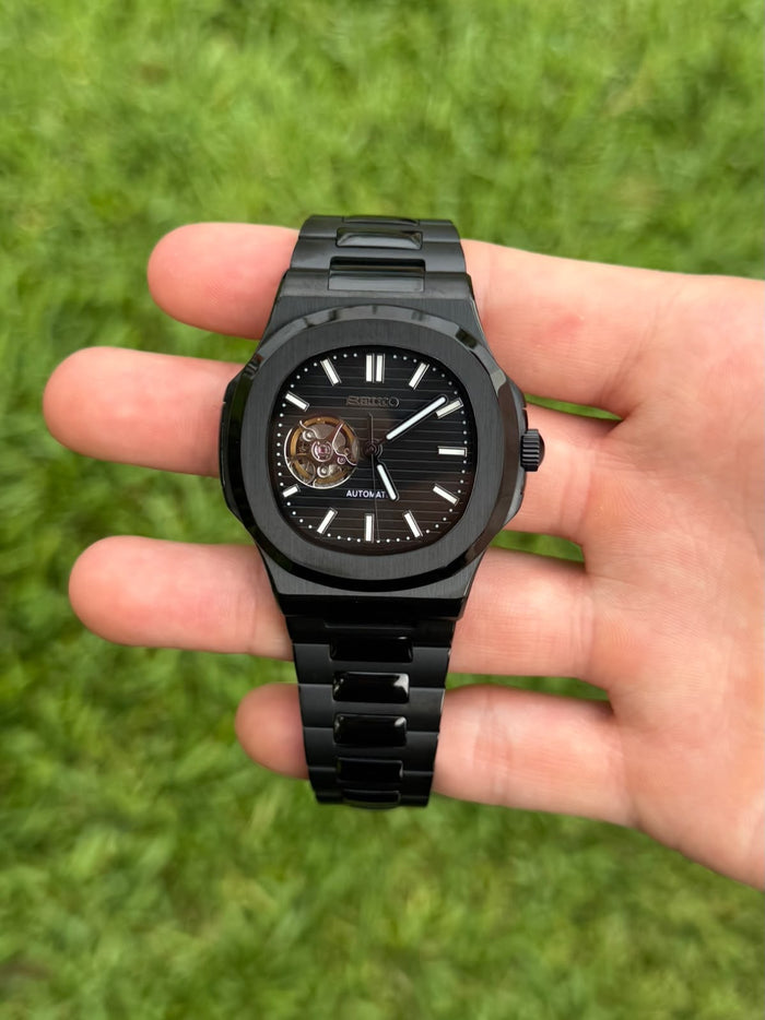 Seiko Mod Nautilus Full Black OH NH38 Automático