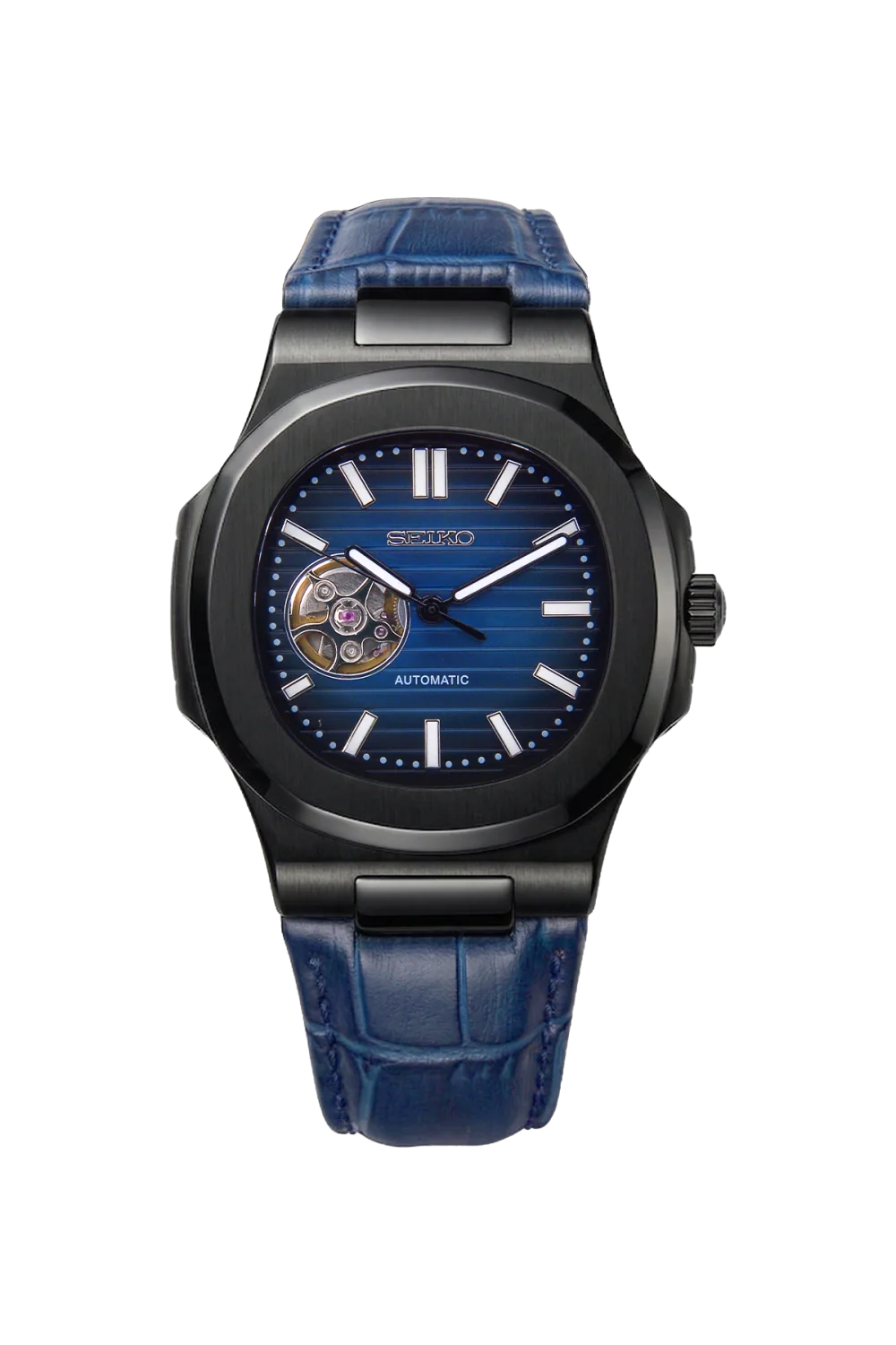 Seiko Mod Nautilus Navy Blue NH38 Automático