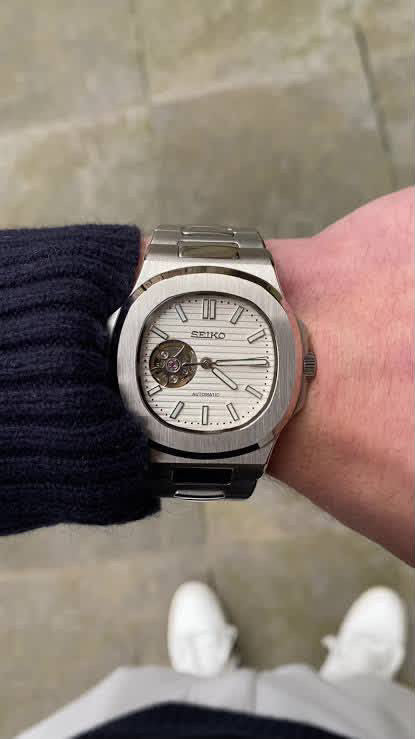 Seiko Mod Nautilus White NH38 Automático